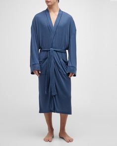 Мужской халат-кимоно Soho из трикотажа в рубчик Majestic International