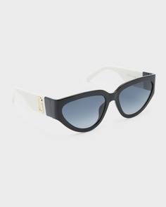 Пластиковые солнцезащитные очки «кошачий глаз» с логотипом J Marc Marc Jacobs