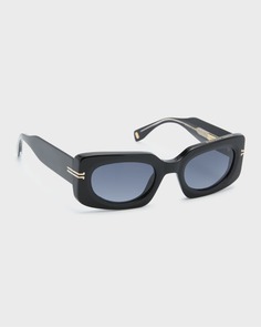 Прямоугольные солнцезащитные очки из ацетата JJ с логотипом Marc Jacobs