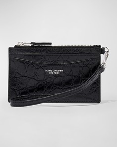 Браслет Slim 84 с тиснением под крокодила сверху на молнии Marc Jacobs