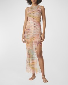 Полупрозрачное сетчатое платье макси без рукавов Fernanda MISA Los Angeles