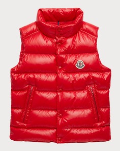 Стеганый жилет с логотипом Tib для мальчика, размеры 8–14 Moncler