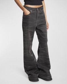 Широкие мешковатые выцветшие джинсы MM6 Maison Margiela