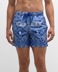 Мужские нейлоновые плавательные шорты с принтом пейсли Moncler