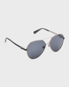 Мужские солнцезащитные очки-авиаторы Vizta Metal Moncler