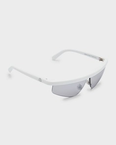 Прямоугольные солнцезащитные очки Orizon из ацетата в полуоправе Moncler