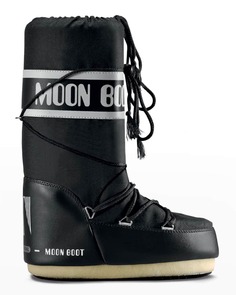 Нейлоновые зимние сапоги на шнуровке Moon Boot