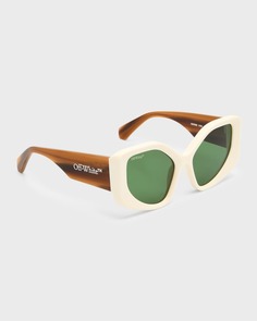 Солнцезащитные очки-бабочки из ацетата Denver со скошенной кромкой Off-White