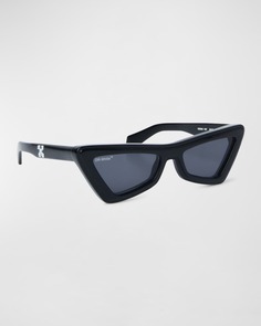 Мужские солнцезащитные очки Artemisia Arrows-Logo «кошачий глаз» Off-White