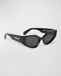 Солнцезащитные очки «кошачий глаз» из ацетата Memphis со скошенной кромкой Off-White