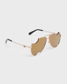 Мужские солнцезащитные очки-авиаторы Dallas Meteor Metal Off-White