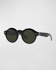 Круглые поляризованные солнцезащитные очки Cassavet с каплевидным вырезом Oliver Peoples