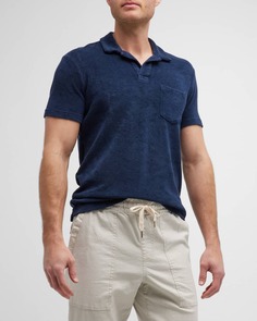 Мужская рубашка поло из хлопковой махровой ткани Orlebar Brown