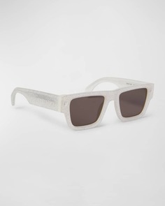 Прямоугольные солнцезащитные очки из мерцающего ацетата Palisade Palm Angels