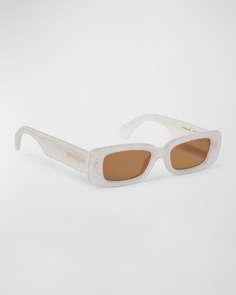 Прямоугольные солнцезащитные очки Lala Shimmery из ацетата Palm Angels