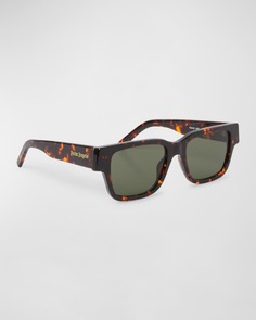 Мужские прямоугольные солнцезащитные очки Newport из ацетата Palm Angels
