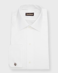 Мужская деловая рубашка из хлопка пике с нагрудником спереди Paul Stuart
