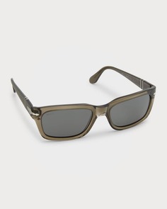 Мужские прямоугольные поляризованные солнцезащитные очки Persol
