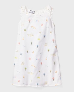 Ночная рубашка Amelie Easter Gardens с оборками для девочки, размер 6M-14 Petite Plume