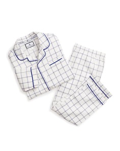 Детский пижамный комплект Tattersall Check, состоящий из двух предметов, размер 6M-14 Petite Plume