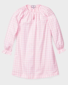 Ночная рубашка Delphine в мелкую клетку для девочки, размер 6M-14 Petite Plume