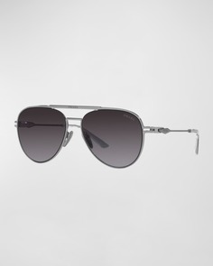 Мужские солнцезащитные очки Pilot с двойной перемычкой и градиентом Prada