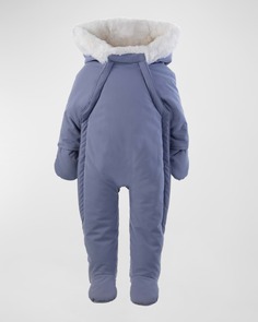 Утепленный зимний комбинезон для мальчика из искусственного меха, размер Newborn-24M Rachel Riley