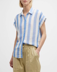Полосатая газовая рубашка Jamie с пуговицами спереди Rails