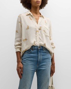 Рубашка Charli с леопардовым принтом и пуговицами спереди Rails