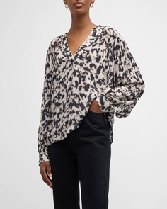 Блузка с принтом Fable Blurred Cheetah Rails