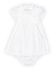 Платье-поло Pima с короткими рукавами и шароварами, размер 3–24 мес. Ralph Lauren Childrenswear