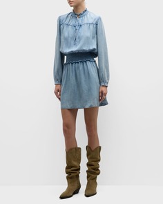 Джинсовое мини-платье Shawna среднего размера в винтажном стиле Rails