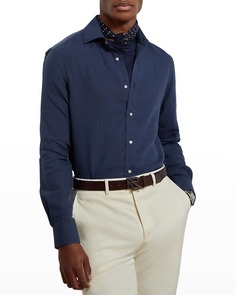Мужская льняная спортивная рубашка Serengeti Ralph Lauren Purple Label
