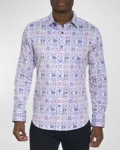 Мужская спортивная рубашка Trento из эластичного хлопка Robert Graham