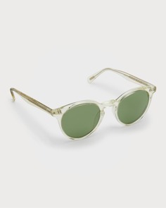 Мужские круглые солнцезащитные очки Romare Sun Keyhole-Bridge Oliver Peoples