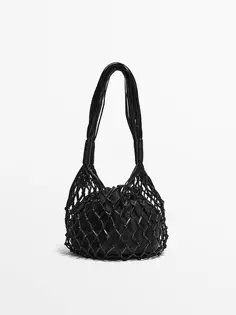 Кожаная сумка - studio Massimo Dutti, черный