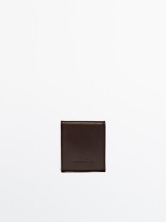 Кожаный кошелек Massimo Dutti, коричневый
