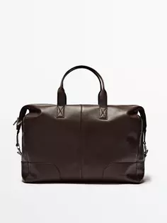 Кожаная сумка для боулинга Massimo Dutti, коричневый