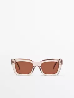 Квадратные солнцезащитные очки миди Massimo Dutti
