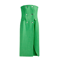 Платье миди - studio Massimo Dutti, зеленый