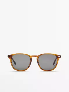 Солнцезащитные очки из смолы Massimo Dutti, коричневый