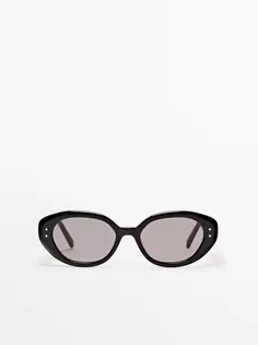 Овальные солнцезащитные очки Massimo Dutti, черный