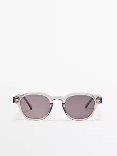 Прозрачные серые солнцезащитные очки Massimo Dutti, серый