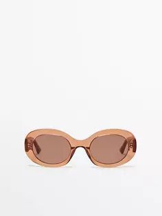 Овальные солнцезащитные очки Massimo Dutti, розовый