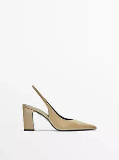 Босоножки на каблуке Massimo Dutti, коричневый