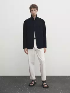 Куртка-рубашка Massimo Dutti Technical, темно-синий