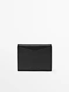 Кожаный кошелек Massimo Dutti, черный