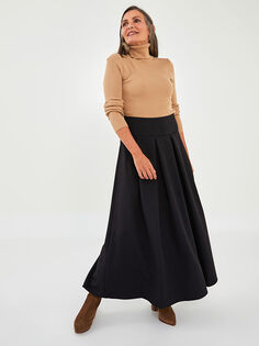 Женская однотонная плиссированная длинная юбка LCW Grace