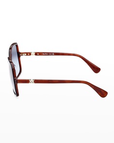 Квадратные пластиковые солнцезащитные очки Emme Max Mara