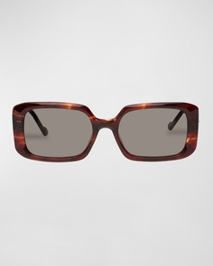Солнцезащитные очки Pre-Bio-Tic Havana в пластиковой оправе прямоугольной формы Le Specs